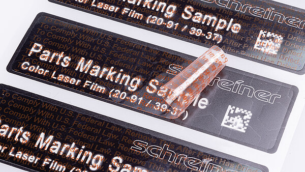 The paint mask can also be used to cover laser-markable films.