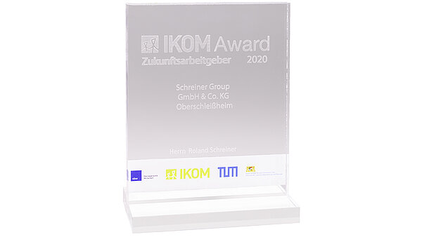 Die Schreiner Group wurde mit dem IKOM-Award als Zukunftsarbeitgeber ausgezeichnet.